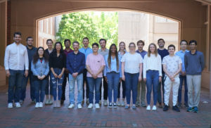Dr. Leibfarth with his lab group, as of May 2022.